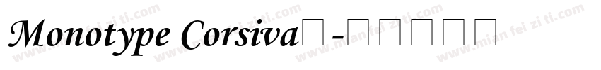 Monotype Corsiva字字体转换
